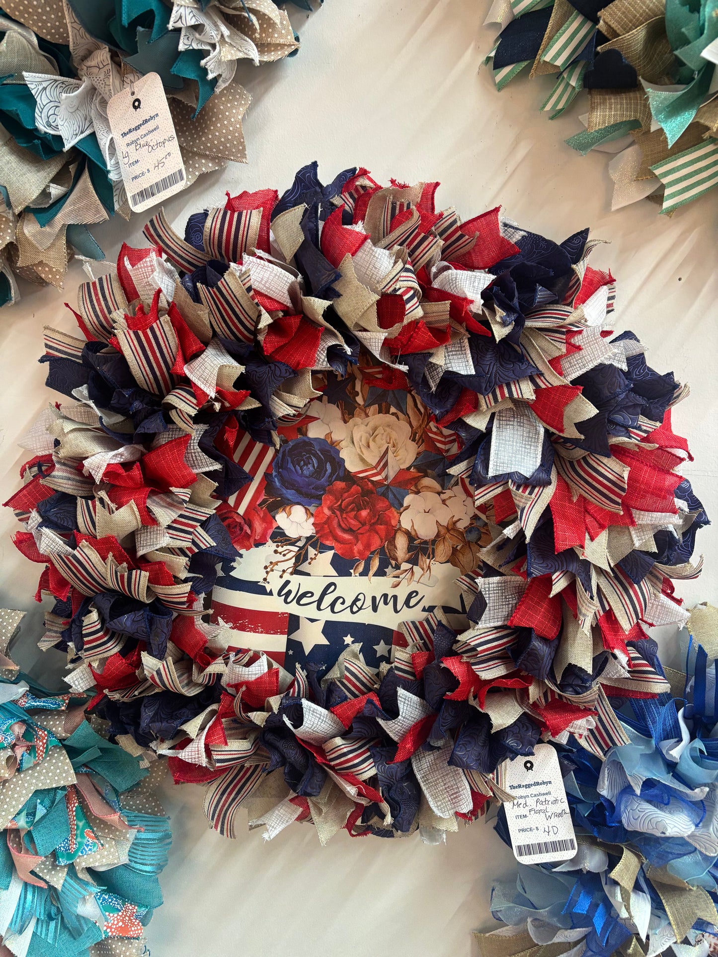 Patriotic Floral Wreath