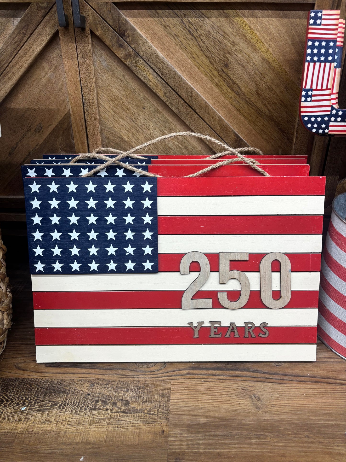 Wooden American Flag