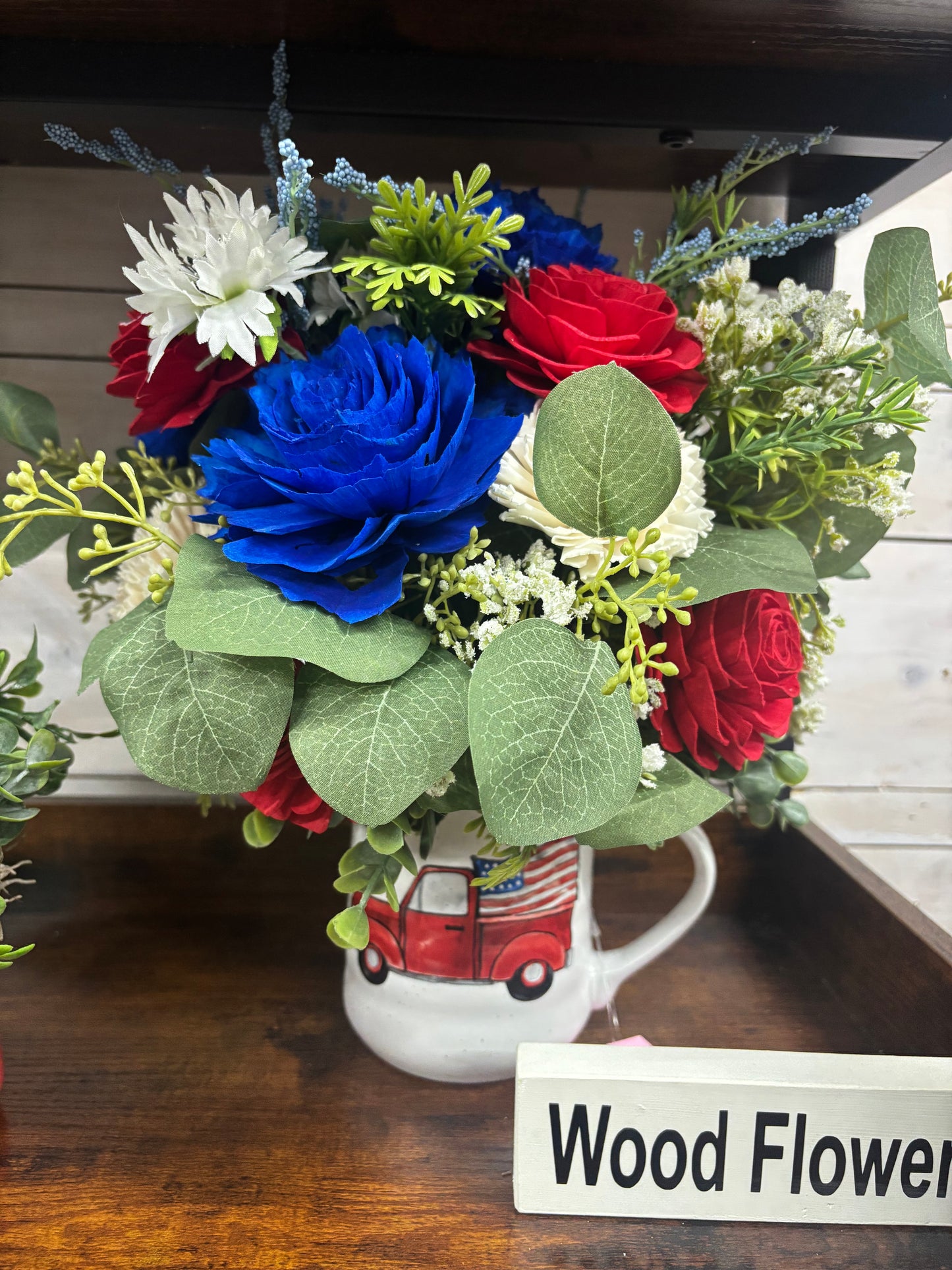 Patriotic Wood Flowers