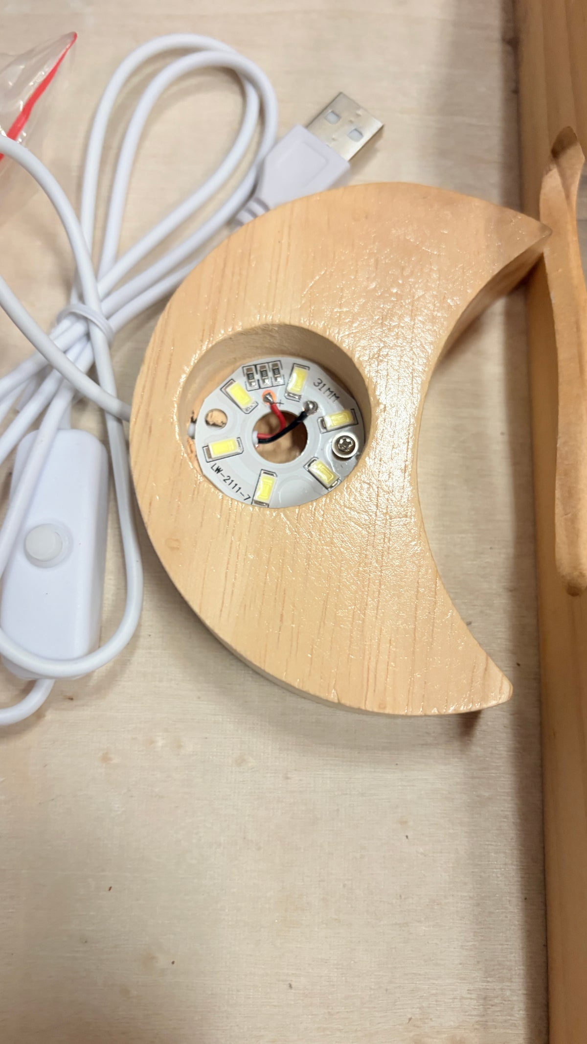 Wooden Crystal Ball Stand