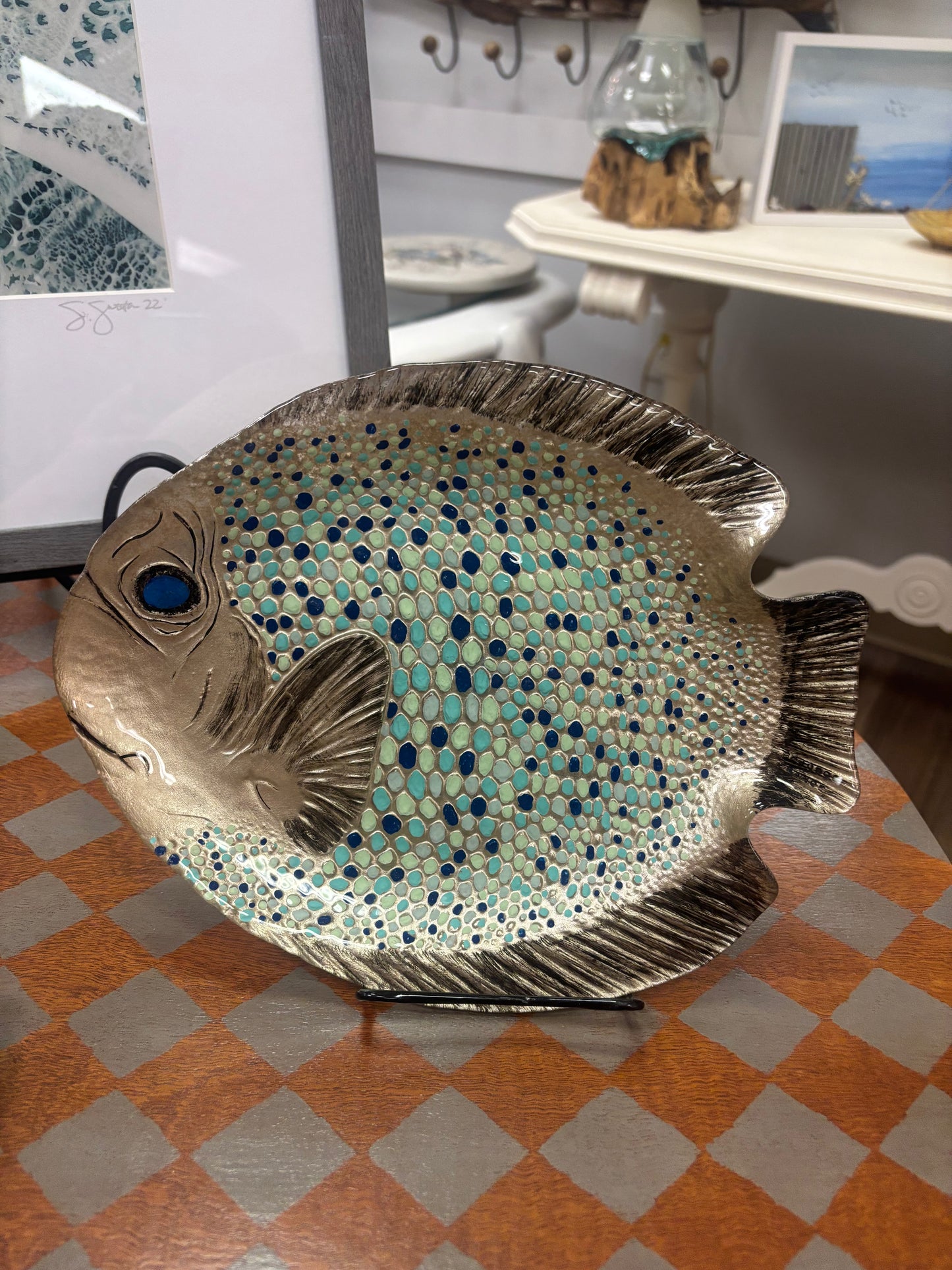 Hand Painted Fish Plate