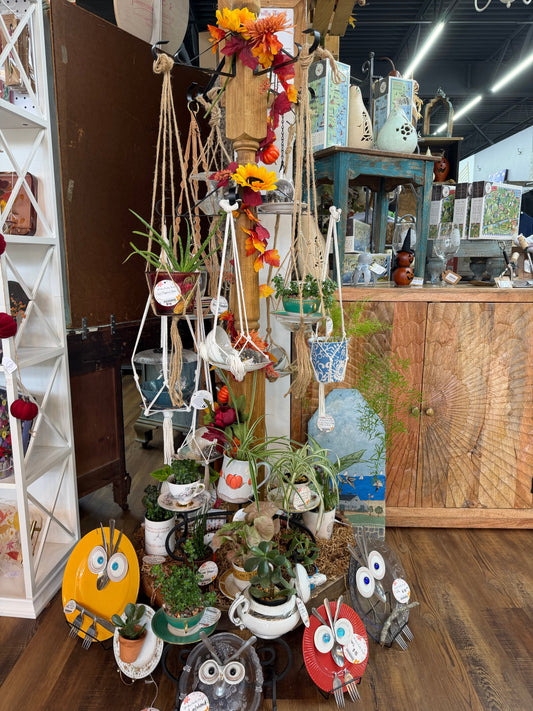 Teacup Planters & Bird Feeders | All Her Pretty Things at Lazy Daisy