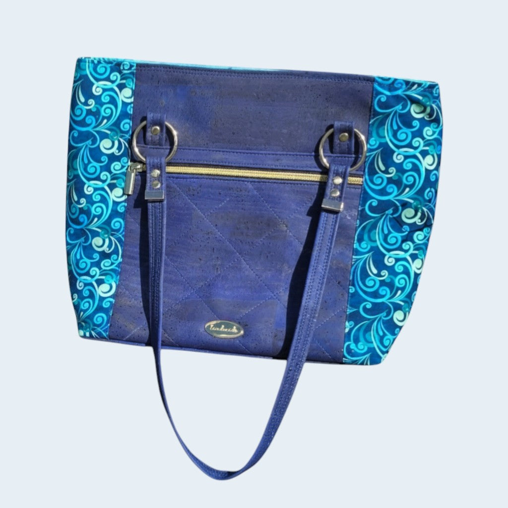 Tote - Blue Swirl Cork