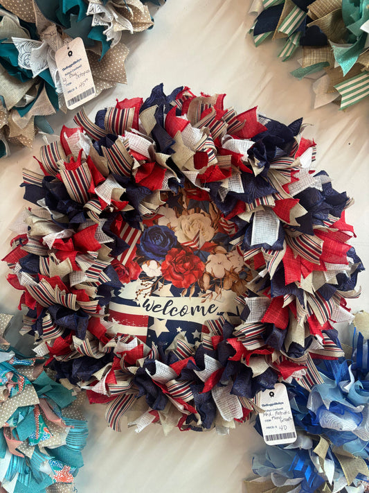 Patriotic Floral Wreath