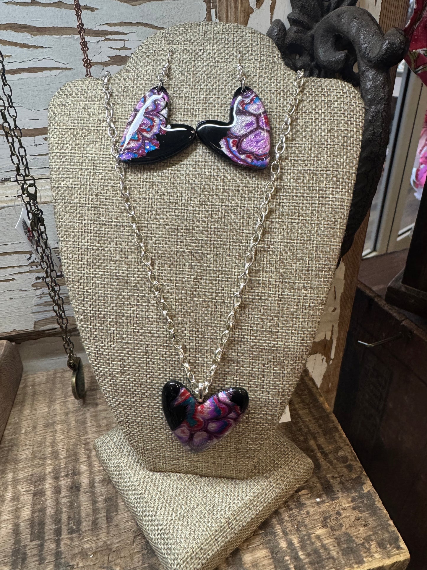 Clay Heart Necklace Set