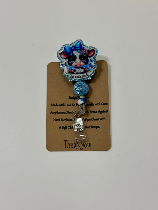 Moody Cow Badge Reel