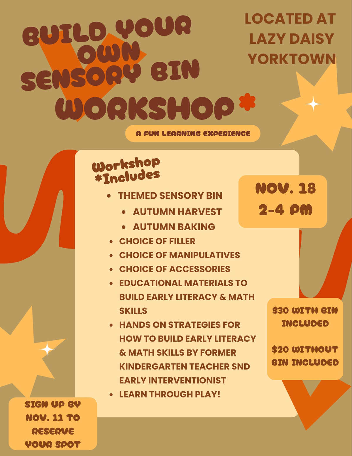 Sensory Bin Workshop