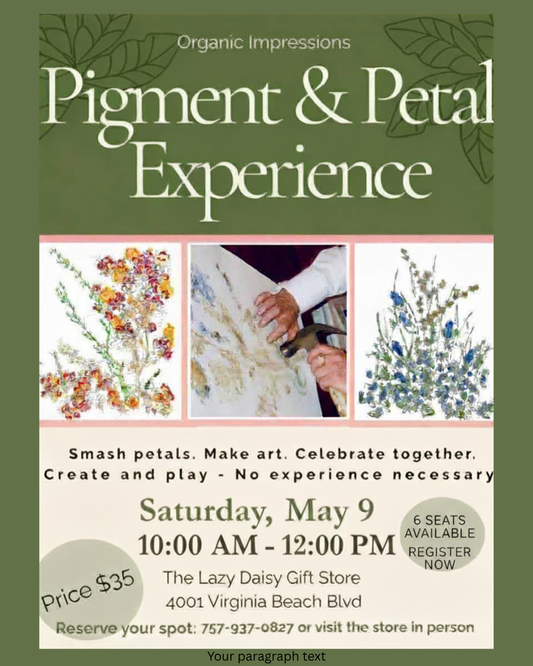 Pigment & Petal Experience with Organic Impressions