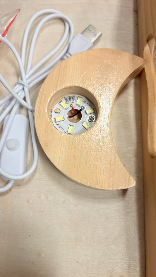 Wooden Crystal Ball Stand