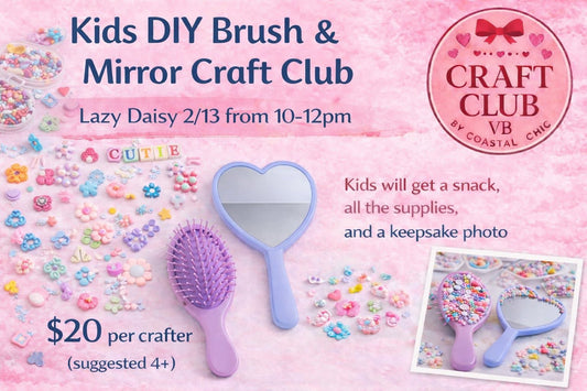 Kids DIY Brush & Mirror Craft Club