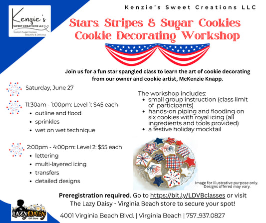 Star, Stripes & Sugar Cookies Cookie Decorating Workshop