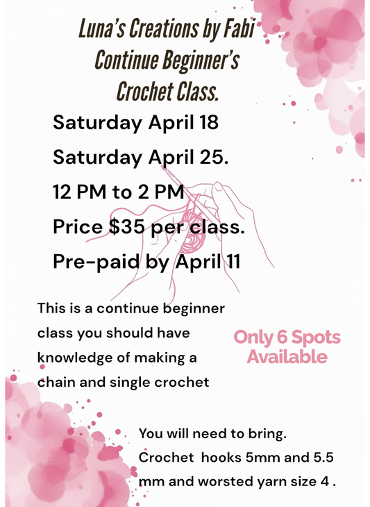Continuation of Beginner's Crochet Class