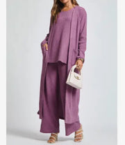 Luxuriously Soft 3pc Ribbed Leisurewear