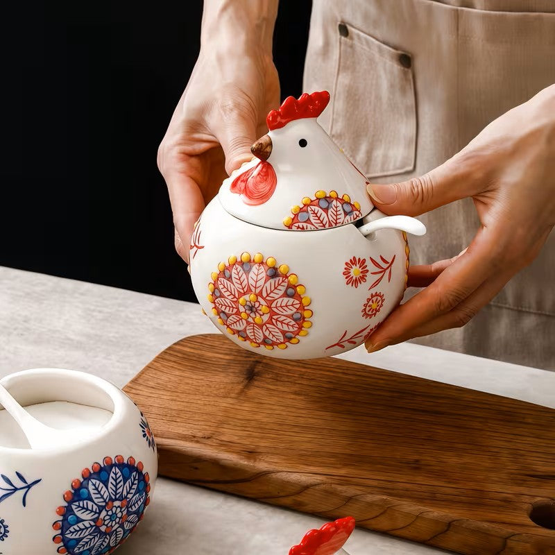 Rooster Salt/Herb Cellar